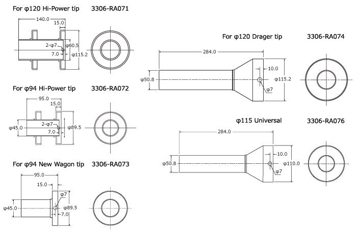 HKS 3306-RA072 Universal Inner Muffler Silencer