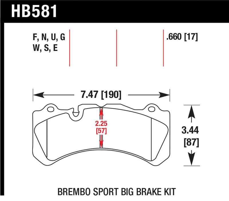 HB695B.609 Hawk Performance High Performance Street 5.0 Brake Pad