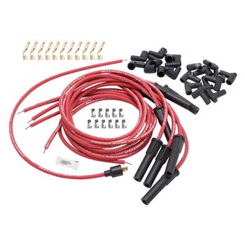 Edelbrock 22716 Ultra Spark 50 Plug Wire Set w//Metal Sleeves 50 ohms Of Resistance Per Foot High Performance Ultra Spark 50 Plug Wire Set