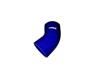 Torque Solution 45 Degree Silicone Elbow: 2.25 inch Blue Universal thumbnail 2